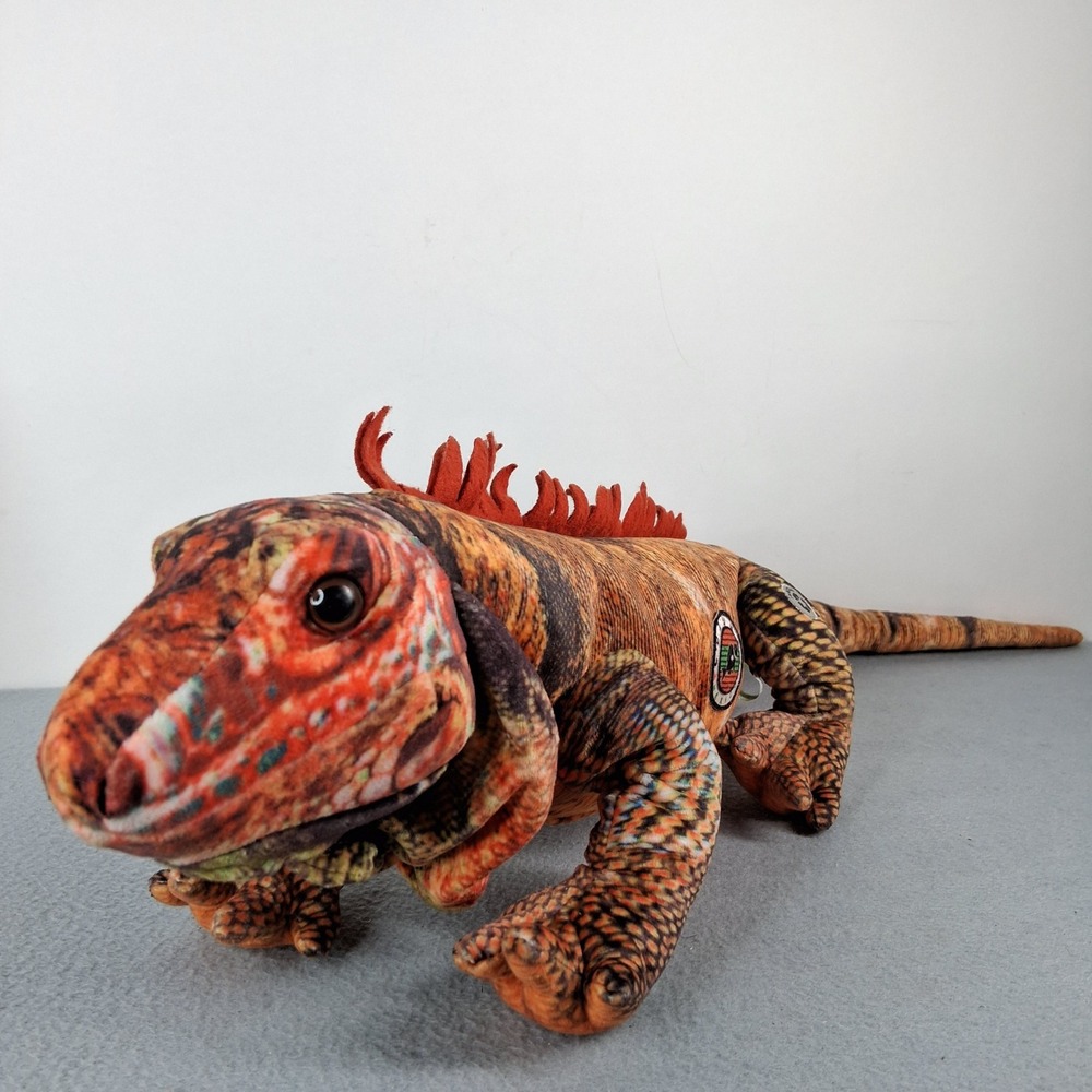 Natura Plush Iguana Lizard Cozumel Mexico Souvenir 24" Large Stuffed Animal